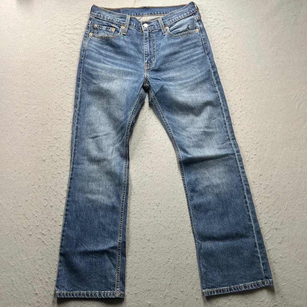Levis 527 Slim Bootcut Jeans Mens W30 L30 Medium Wash Blue Denim 05527-0655